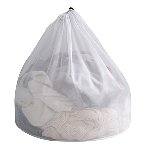 Frdun Großer Netz-Wäschesack mit Kordelzug, Wäschesäcke aus Netzstoff, Reise-Wäschesäcke, strapazierfähiges Nylon-Wäschenetzbeutel für Feinwäsche von Frdun