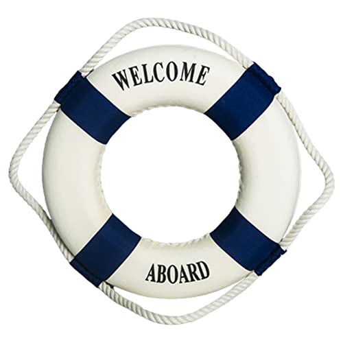 Frdun Welcome On Board Rettungsringe Dekor, kreative Bastelwandstatuen, Rettungsringe Boje Wand mediterraner Stil Lebensring Ornamente für Wohnzimmer Schlafzimmer Dekor Frdun Welcome On Board Rettungsringe Dekor, kreative Bastelwandstatuen, Rettungsringe Boje Wand mediterraner Stil Lebensring Ornamente für Wohnzimmer Schlafzimmer Dekor von Frdun