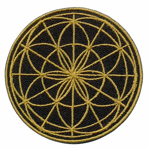Freak Scene Aufnäher - Samen des Lebens - heilige Geometrie - gold oder silber - Patch gold Freak Scene Aufnäher - Samen des Lebens - heilige Geometrie - gold oder silber - Patch gold von Freak Scene