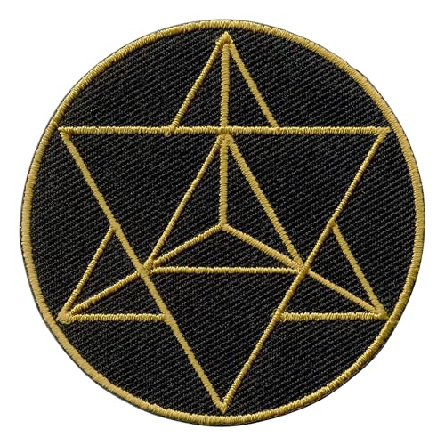 Freak Scene Aufnäher - Stern - Tetraeder - Merkaba - heilige Geometrie - gold oder silber - Patch gold Freak Scene Aufnäher - Stern - Tetraeder - Merkaba - heilige Geometrie - gold oder silber - Patch gold von Freak Scene