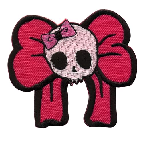 Freak Scene Aufnäher - Totenkopf mit Schleife - pink-rosa - Patch Freak Scene Aufnäher - Totenkopf mit Schleife - pink-rosa - Patch von Freak Scene