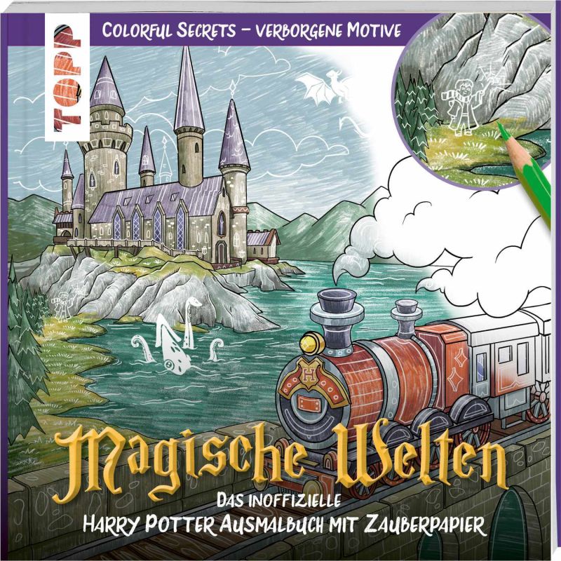 Magische Welten - Harry Potter Ausmalbuch  mit Zauberpapier von TOPP