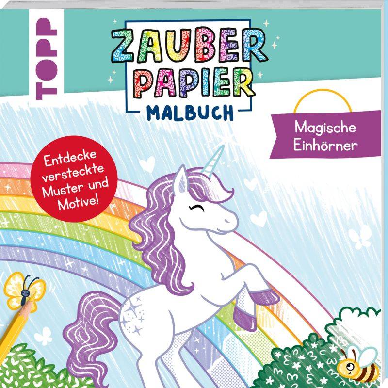 Zauberpapier Malbuch - Magische Einhörner von TOPP