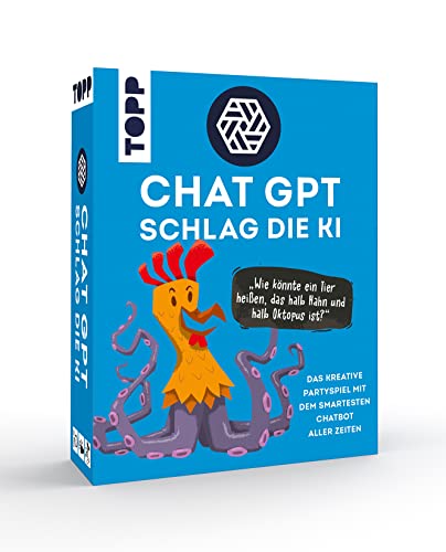 ChatGPT – Schlag die KI. Das kreative Partyspiel mit dem smartesten Chatbot Aller Zeiten: „Erfinde einen Namen für EIN Tier, halb Hahn, halb Oktopus!“ 200 Aufgaben ChatGPT – Schlag die KI. Das kreative Partyspiel mit dem smartesten Chatbot Aller Zeiten: „Erfinde einen Namen für EIN Tier, halb Hahn, halb Oktopus!“ 200 Aufgaben von Frech
