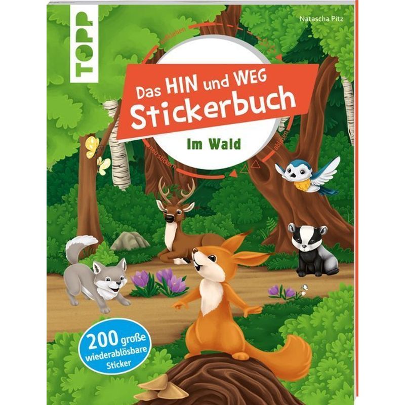 Das Hin-Und-Weg-Stickerbuch Im Wald - Natascha Pitz, Taschenbuch von Frech