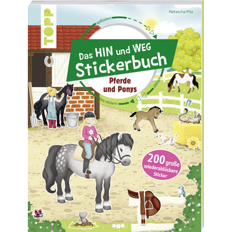 Das Hin-Und-Weg-Stickerbuch. Pferde Und Ponys - frechverlag, Kartoniert (TB) von Frech