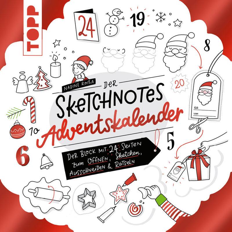 Adventskalender / Der Sketchnotes Adventskalender - Nadine Roßa, Kartoniert (TB) von Frech