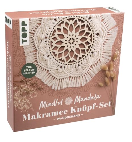 Frech Mindful Mandala - Makramee-Knüpf-Set: Wandbehang. Mit Anleitung und Material zum Selberknüpfen von Frech
