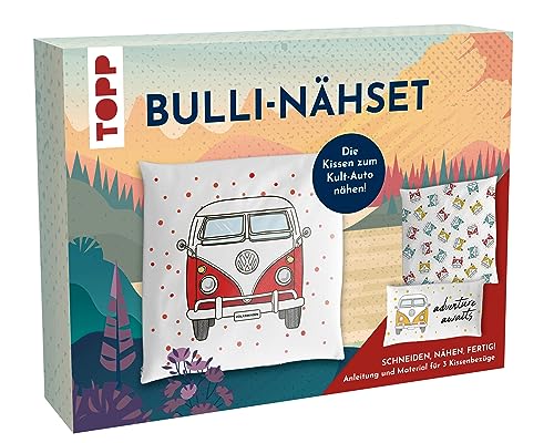 Nähset Kissenbezüge - VW T1 Bulli. Die Kissen zum Kult-Auto zum Selber-Nähen inkl. Material und Anleitung. 3 Kissenbezüge ca. 2x 40 x 40 cm + 40 x 20 cm Nähset Kissenbezüge - VW T1 Bulli. Die Kissen zum Kult-Auto zum Selber-Nähen inkl. Material und Anleitung. 3 Kissenbezüge ca. 2x 40 x 40 cm + 40 x 20 cm von TOPP