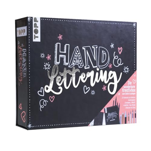 Handlettering - Die wunderbare Kreativbox: Rundum-Set zum Handlettering mit Anleitungsheft, Postkartenblock, Brush Pens, Gelschreibern, Bleisstift, Glue-Marker und Glitzer Handlettering - Die wunderbare Kreativbox: Rundum-Set zum Handlettering mit Anleitungsheft, Postkartenblock, Brush Pens, Gelschreibern, Bleisstift, Glue-Marker und Glitzer von Frech