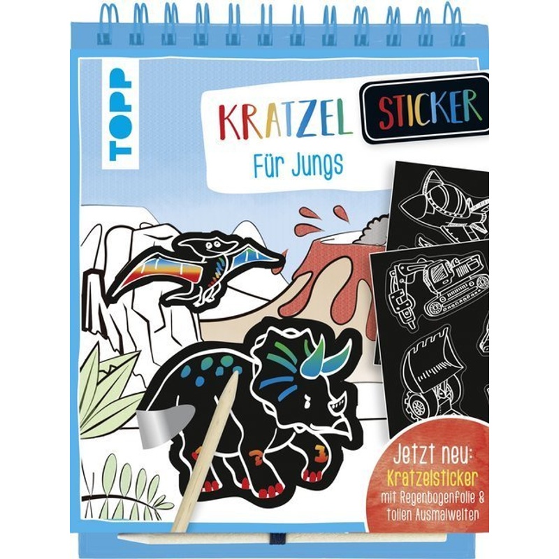 Kratzel-Sticker Für Jungs, M. Holz-Kratzstift - frechverlag, Taschenbuch von Frech