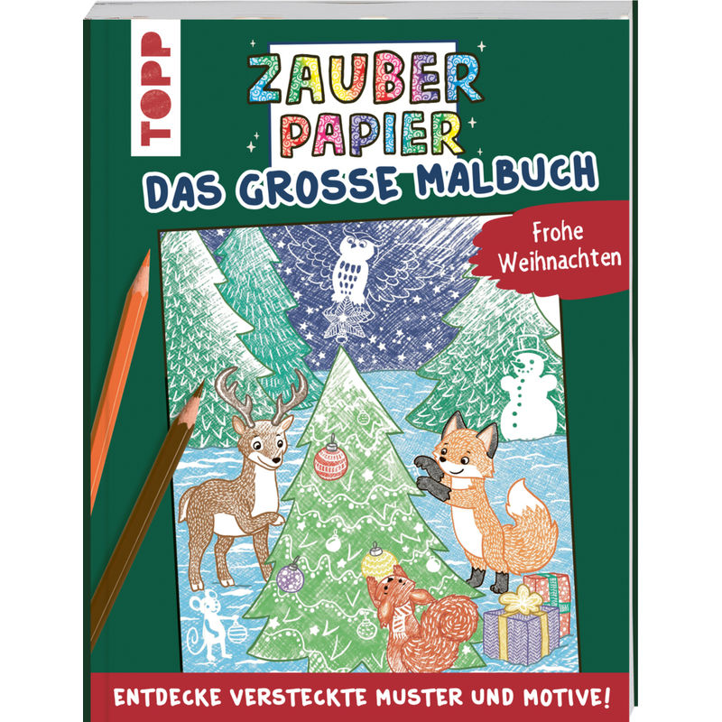 Zauberpapier - Das Große Malbuch - Frohe Weihnachten - Mimi Hecher, Taschenbuch von Frech