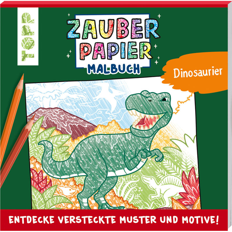 Zauberpapier Malbuch Dinosaurier - Natascha Pitz, Taschenbuch von Frech