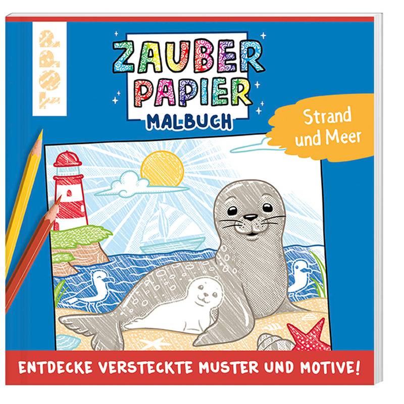 Zauberpapier Malbuch Strand Und Meer - Natascha Pitz, Taschenbuch von Frech