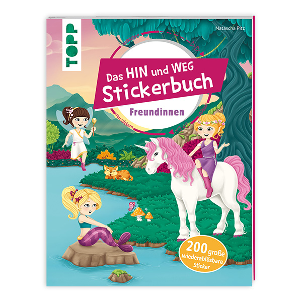 Das Hin-und-weg-Stickerbuch "Freundinnen" von Frechverlag