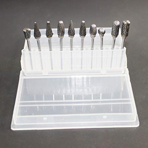 10er 2.35mm Schaft Wolfram Stahl Hartmetallfräser Für Bohrer Stabschleifer Frässtift Wolframcarabid Fräser Schaftfräser Hartmetall Bohrer Set von Frederimo