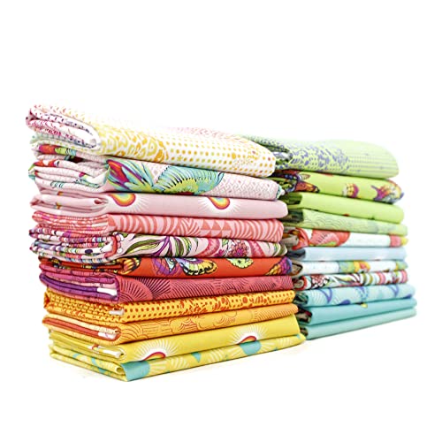 Daydreamer Fat Quarter Bundle (22 Stück) von Tula Pink for Free Spirit 45,72 x 53,34 cm Stoffschnitte DIY Quiltstoff von Free Spirit