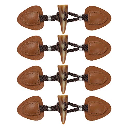 Freebily 4 Paar Knebelknöpfe Horn Knebelverschlüsse PU Leder Dufflecoat Verschluss Knöpfen für Mantel, Jacke, Kleidung, Dekoration Braun A 4 Paar Freebily 4 Paar Knebelknöpfe Horn Knebelverschlüsse PU Leder Dufflecoat Verschluss Knöpfen für Mantel, Jacke, Kleidung, Dekoration Braun A 4 Paar von Freebily