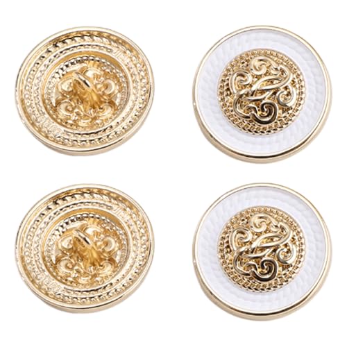 Freebily Gold Metal Blazer Button Exquisite Sewing Buttons Für Blazers Suits Sport Coats Uniform Jackets Weiß 2 4Pcs Einheitsgröße Freebily Gold Metal Blazer Button Exquisite Sewing Buttons Für Blazers Suits Sport Coats Uniform Jackets Weiß 2 4Pcs Einheitsgröße von Freebily