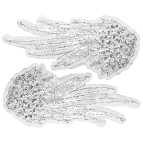 Freebily Handgefertigte Paillette Nähen auf Epauletten Strass Kristall Applique Nähpatch für DIY Handwerk Weiß Einheitsgröße von Freebily