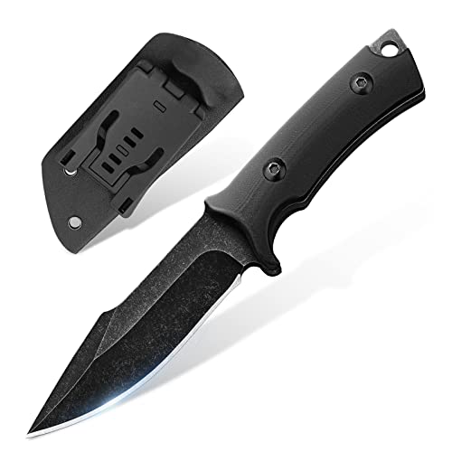 Freelander Outdoor-Messer, Jagdmesser Feststehende Klinge mit Kydex Holster, Survival Messer, Fahrtenmesser G10 Full Tang Griff, Bushcraft Messer mit vernieteter Verstärkung, Scharfes Gürtelmesser Freelander Outdoor-Messer, Jagdmesser Feststehende Klinge mit Kydex Holster, Survival Messer, Fahrtenmesser G10 Full Tang Griff, Bushcraft Messer mit vernieteter Verstärkung, Scharfes Gürtelmesser von Freelander