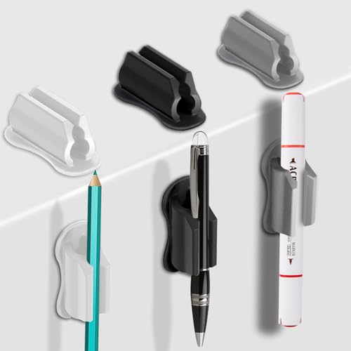 Klebender Stifthalter für die Wand, Schreibtisch-Organizer, 6 Stück, Silikon-Stifthalter für Klemmbrett, Marker-Halter, Schreibtischzubehör, Bürobedarf (2 von Freewindo