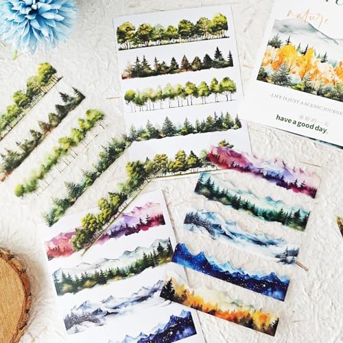 Scrapbooking Stickers Zubehör Book Set,20 Blätter Wald Scrapbooking Ästhetische Aufkleber,Natural Sticker für Scrapbook,Journal,Junk Journal,Kalender,Waldbaum Aufkleber für Erwachsene(Nature Breath) Scrapbooking Stickers Zubehör Book Set,20 Blätter Wald Scrapbooking Ästhetische Aufkleber,Natural Sticker für Scrapbook,Journal,Junk Journal,Kalender,Waldbaum Aufkleber für Erwachsene(Nature Breath) von Frekyar