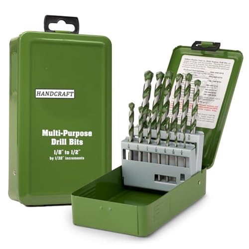 13-teiliges Mehrzweck-Bohrer-Bit-Set, 13pcs Langlebige runde Schaft-Twist-Bohrer-Bits mit Indexspeicherhülle, Hochgeschwindigkeitsstahlbohrbits für, Metall, Mauerwerk, Fliesen (Overlord Diamond) von Frenaki