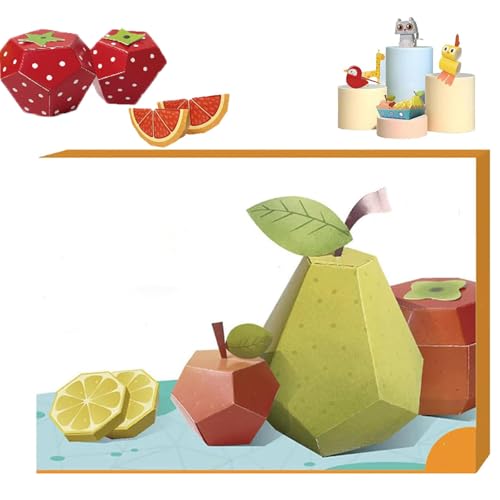 3D handgefertigtes Origami-Buch, Easy Handmade Craft 3D-Papiermodelle, Vorschulen-Origamis-Werkzeug, lustige DIY Origami Paper Craft Kit, Werkzeugfreies Design, Moving Paper Crafts Book (1PCS-A) von Frenaki