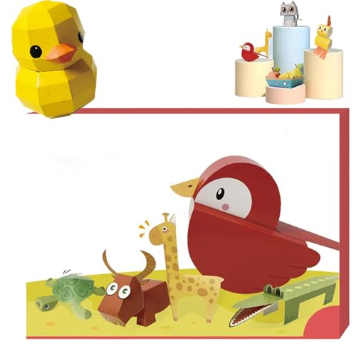 3D handgefertigtes Origami-Buch, Easy Handmade Craft 3D-Papiermodelle, Vorschulen-Origamis-Werkzeug, lustige DIY Origami Paper Craft Kit, Werkzeugfreies Design, Moving Paper Crafts Book (1PCS-B) von Frenaki