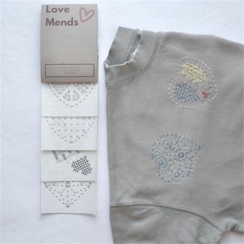 Frenaki Sichtbares Betretentransfer Sashiko Muster, 2025 Sashiko Webmuster, Stickstitschaufkleber Japanisches Stickmuster Jean Reparaturstarter Kit (STD) von Frenaki
