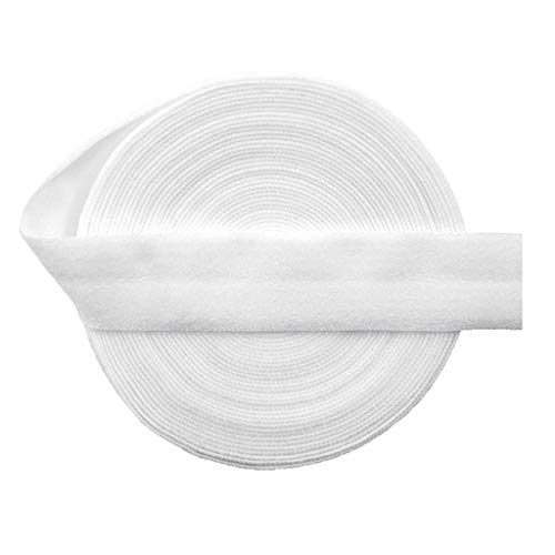 freneci 10m Elastisches Einfassband 20mm gefaltet - Schrägband Faltgummi Faltgummi Saumband Elastik - Weiß freneci 10m Elastisches Einfassband 20mm gefaltet - Schrägband Faltgummi Faltgummi Saumband Elastik - Weiß von Freneci