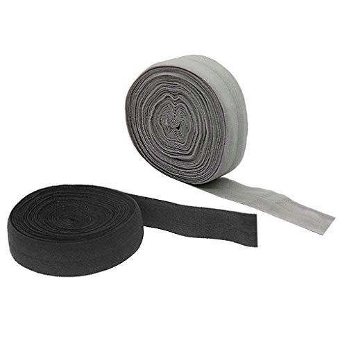 freneci 2x10m Elastisches Einfassband 20mm gefaltet - Schrägband Faltgummi Faltgummi Saumband Elastik Schwarz Grau freneci 2x10m Elastisches Einfassband 20mm gefaltet - Schrägband Faltgummi Faltgummi Saumband Elastik Schwarz Grau von Freneci