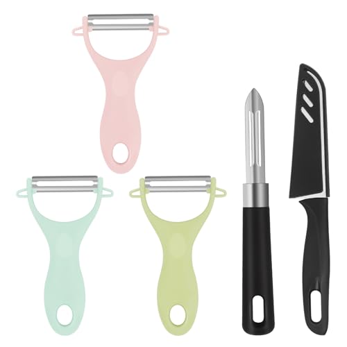 5-teiliges Set, Obst- und Kartoffelschäler, super scharfe Klinge, farbiger harter Kunststoffgriff, mehrere klassische Produktkombinationen, universeller Schäler 5-teiliges Set, Obst- und Kartoffelschäler, super scharfe Klinge, farbiger harter Kunststoffgriff, mehrere klassische Produktkombinationen, universeller Schäler von Frepxzlk