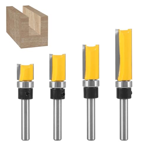 4 Stück Holzbearbeitung Top Lager Fräser Werkzeuge, 32,68/27,56/25,59/56 cm gerade bündig Trim Werkzeuge mit Lager, Holzbearbeitungsschablone Fräser für Holz, Sperrholz, Spanplattenfräsen 4 Stück Holzbearbeitung Top Lager Fräser Werkzeuge, 32,68/27,56/25,59/56 cm gerade bündig Trim Werkzeuge mit Lager, Holzbearbeitungsschablone Fräser für Holz, Sperrholz, Spanplattenfräsen von Fresilkora