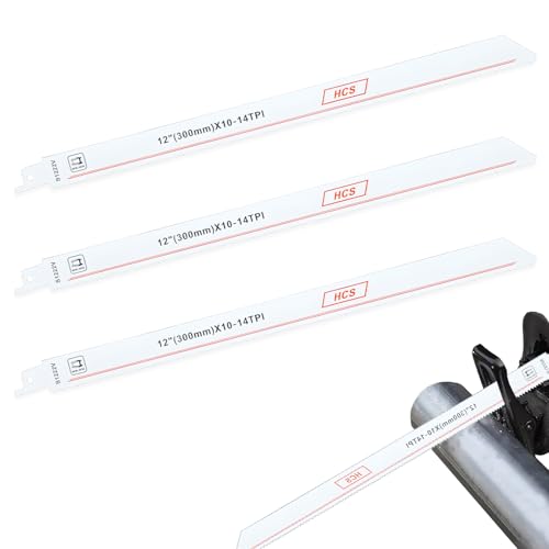 Säbelsägeblatt für schnelles Metallschneiden, 30,5 cm, 300 mm lang, 10–14 TPI 300 mm lange Säbelsägeblätter für Metalle, Bimetall-Rezeptsägeblätter für Bosch, Dewalt, Makita, Ryobi, Black & Decker Säbelsägeblatt für schnelles Metallschneiden, 30,5 cm, 300 mm lang, 10–14 TPI 300 mm lange Säbelsägeblätter für Metalle, Bimetall-Rezeptsägeblätter für Bosch, Dewalt, Makita, Ryobi, Black & Decker von Fresilkora