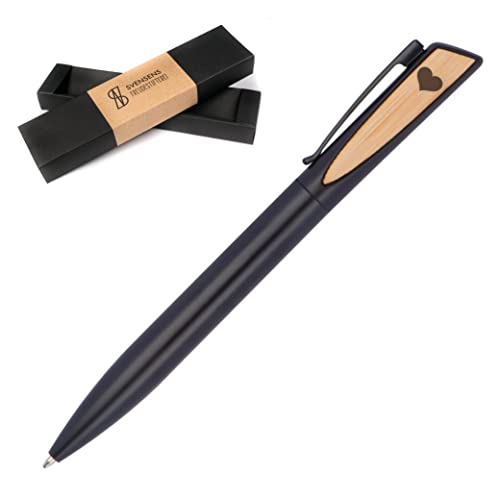Freudestifterei Edler Dreh-Kugelschreiber mit Herz - Metall Bambus Kuli Stift | Geschenk Prüfung, Liebe, Lieblingsmensch, Geburtstag, Valentinstag | Nachhaltig Freudestifterei Edler Dreh-Kugelschreiber mit Herz - Metall Bambus Kuli Stift | Geschenk Prüfung, Liebe, Lieblingsmensch, Geburtstag, Valentinstag | Nachhaltig von Freudestifterei