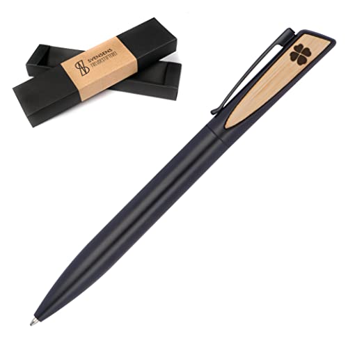 Freudestifterei Edler Glücksbringer Dreh-Kugelschreiber mit Kleeblatt - Metall Bambus Kuli Stift | Geschenk Prüfung, Test, Schule, Vorstellungsgespräch, Neues Jahr | Nachhaltig Freudestifterei Edler Glücksbringer Dreh-Kugelschreiber mit Kleeblatt - Metall Bambus Kuli Stift | Geschenk Prüfung, Test, Schule, Vorstellungsgespräch, Neues Jahr | Nachhaltig von Freudestifterei