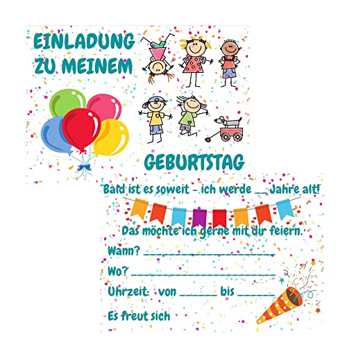 Freyheit 10x Einladungskarten für Kindergeburtstag Jungen & Mädchen | liebevoll gestaltet zum eigenständigen Ausfüllen | Einladungskarten Geburtstag Kinder | Partyeinladungen Freyheit 10x Einladungskarten für Kindergeburtstag Jungen & Mädchen | liebevoll gestaltet zum eigenständigen Ausfüllen | Einladungskarten Geburtstag Kinder | Partyeinladungen von Freyheit