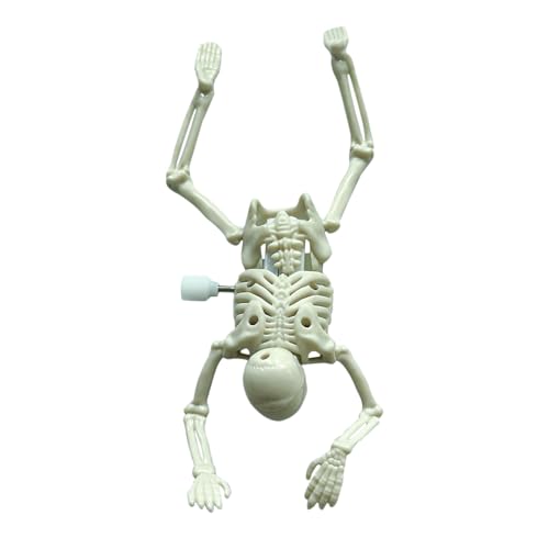 Frfik Kinder Aufzieh Skelett Spielzeug - Halloween Krabbelnder Aufzieh Schädel Figur | Gruselige Figuren Dekoration für Kinder Sammler Büro Schlafzimmer von Frfik