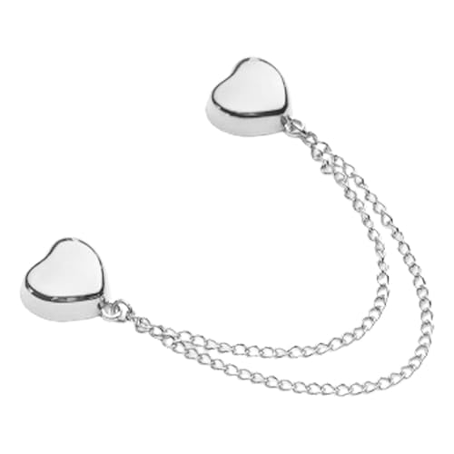 Frfik Magnetische Hemdärmel-Clips, Clip-Magnete - Bekleidungsnadeln mit Kette herzförmig - Elegante Hemd-Clip-Verschlüsse, multifunktionale Befestigungsschnalle für Ärmel Frfik Magnetische Hemdärmel-Clips, Clip-Magnete - Bekleidungsnadeln mit Kette herzförmig - Elegante Hemd-Clip-Verschlüsse, multifunktionale Befestigungsschnalle für Ärmel von Frfik