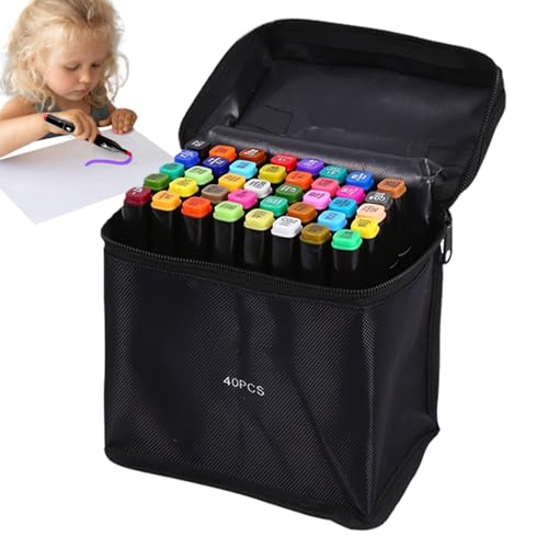 Frfik Marker Sets Für Erwachsene,40 Farben Erwachsene Malmarker Für Ausmalbücher | Schnelltrocknende Doppelspitze Für Scrapbooking Journaling Schule Zuhause Kunstunterricht Erwachsene Frfik Marker Sets Für Erwachsene,40 Farben Erwachsene Malmarker Für Ausmalbücher | Schnelltrocknende Doppelspitze Für Scrapbooking Journaling Schule Zuhause Kunstunterricht Erwachsene von Frfik