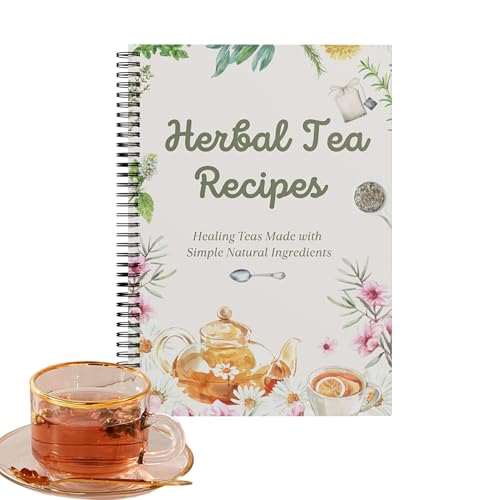 Frfik Tea Recipe Notizbuch | Tee Trinken Rezepte Anfänger Buch | Spiralbindung Beschreibbares Notizbuch mit Illustrationen für Pendeln Bibliothek Studio Reisen Unterricht von Frfik