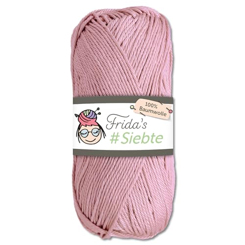 Frida‘s 50 g #Siebte ägyptisches Baumwollgarn Stricken Häkeln Wolle 43 Farben (1210 | Orchidee) von Frida's Wollhaus