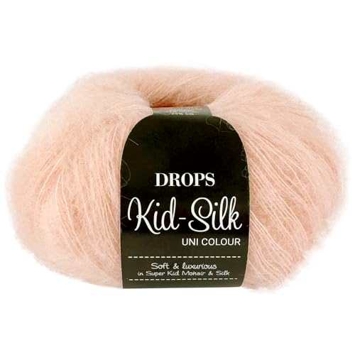 Frida's Wollhaus Drops 25 g Kid-Silk Mohair Seide Lacegarn Wolle Garn Stricken Häkeln 57 Farben (53 | Hell Pfirsich) von Frida's Wollhaus