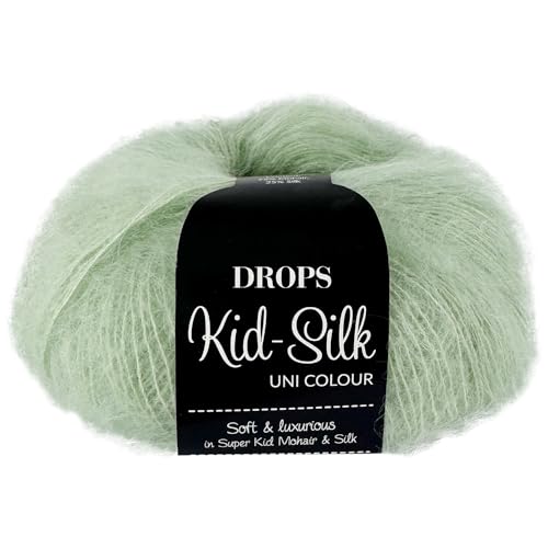 Frida's Wollhaus Drops 25 g Kid-Silk Mohair Seide Lacegarn Wolle Garn Stricken Häkeln 57 Farben (60 | Pfefferminz) von Frida's Wollhaus