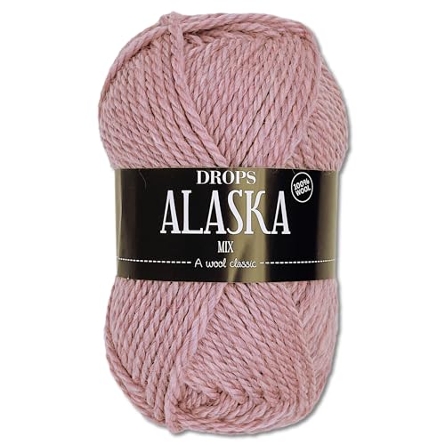 Frida's Wollhaus Drops 50 g Alaska Uni und Mix Häkeln Stricken Filzen Schurwolle 30 Farben (Mix 40 | Lavendelrosa) von Frida's Wollhaus