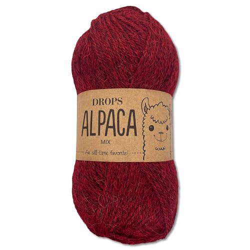Frida's Wollhaus Drops 50 g Alpaca Alpaka Wolle Garn Häkeln Stricken weich 51 Farben (mix 3650 | Rotmeliert) von Frida's Wollhaus