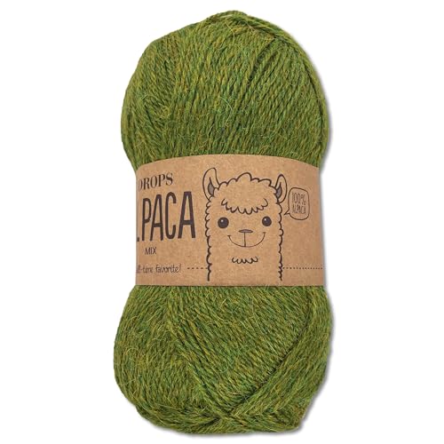 Frida's Wollhaus Drops 50 g Alpaca Alpaka Wolle Garn Häkeln Stricken weich 51 Farben (mix 7238 | Grasgrün) von Frida's Wollhaus