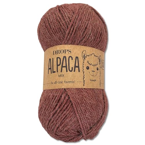 Frida's Wollhaus Drops 50 g Alpaca Alpaka Wolle Garn Häkeln Stricken weich 51 Farben (mix 9024 | Blush Dunkel) von Frida's Wollhaus